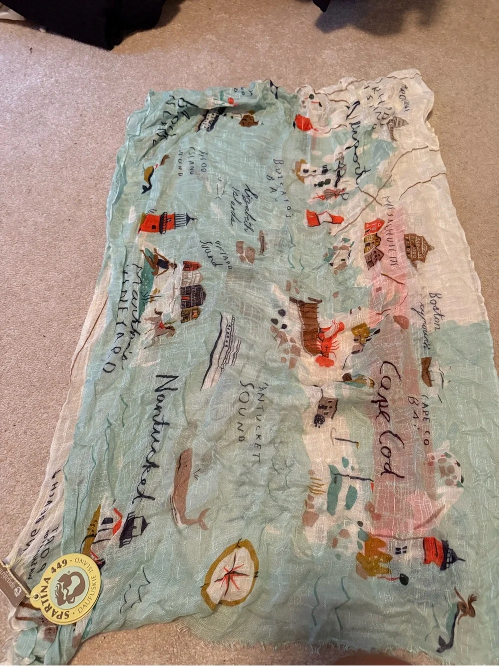 New Spartina 449 Northeast Map Scarf